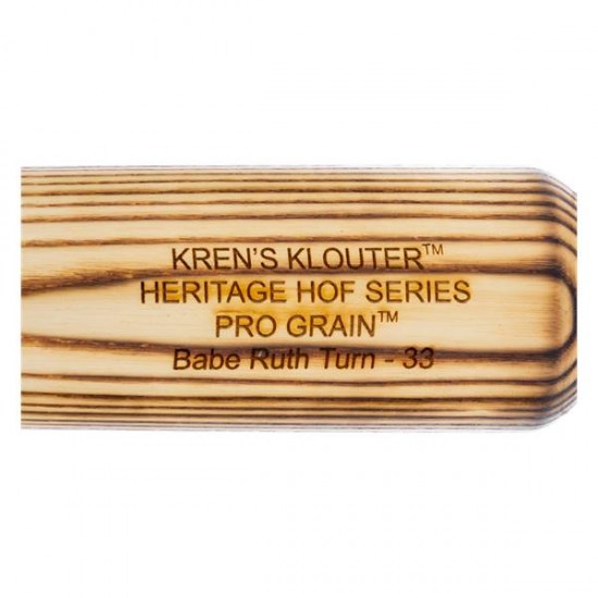 Kren Klouter HOF Series Babe Ruth Ash Wood Baseball Bat: KBR3 HOT SALE
